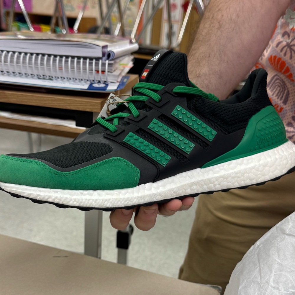 Adidas Green and Black Sneakers